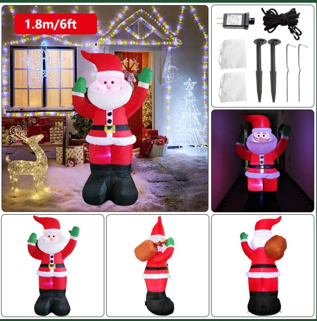 Aufblasbarer 3D Weihnachtsdeko für Draußen mit LED