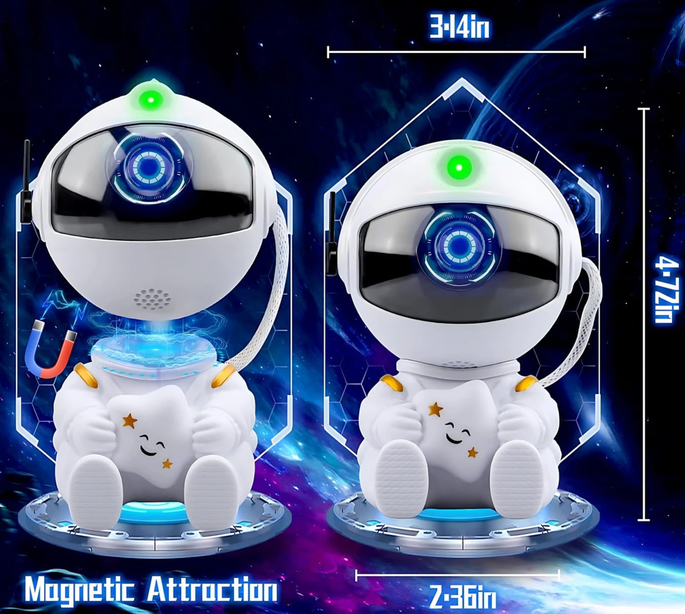 Astronaut Sternenhimmel Projektor | LED Galaxy Nacht Licht für Kinderzimmer & Schlafzimmer